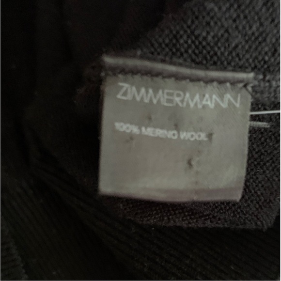 Zimmermann Black Sweater Merino Wool 6 Oversized Exaggerated Sleeves Ties - Picture 11 of 13